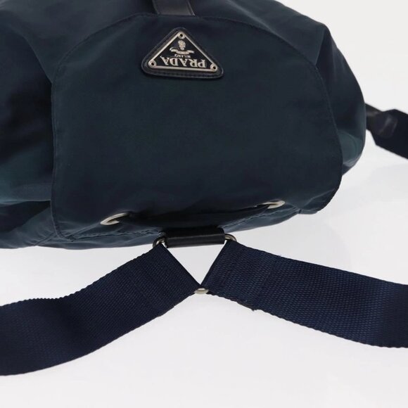 PRADA Backpack Nylon Navy Silver Auth BA6876 - Picture 6 of 16